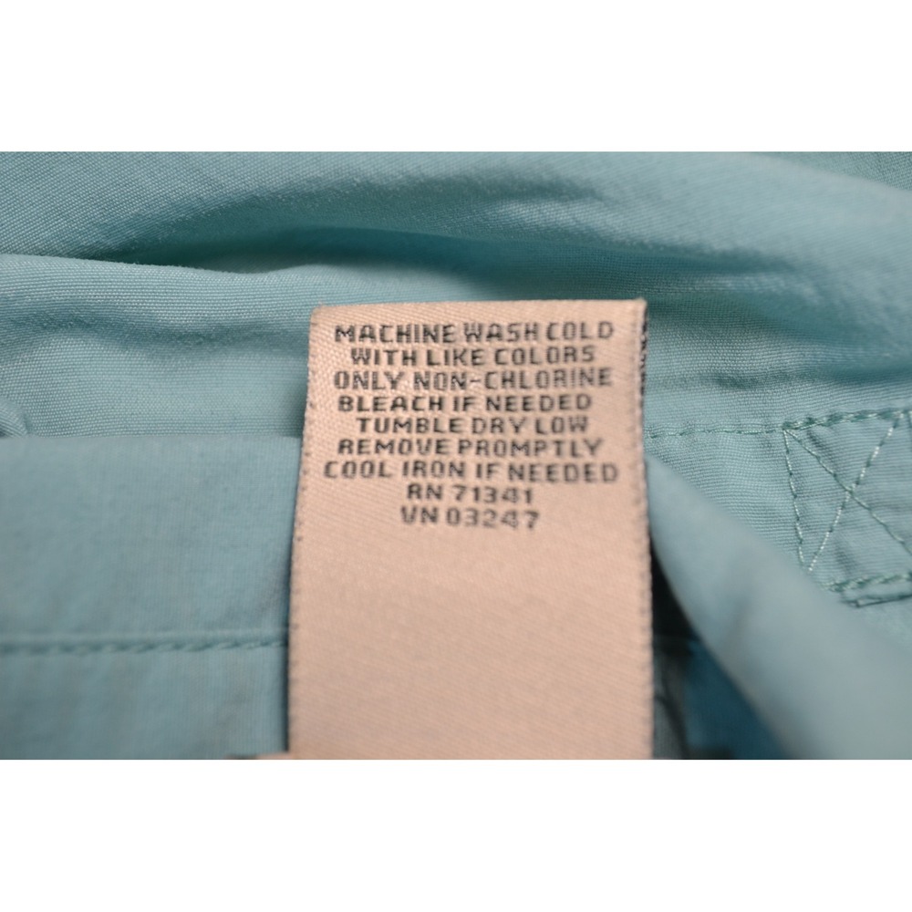 Title for Listing L.L.Bean Tropicwear Fishing Shirt Blue Button Front Womens M - Picture 7 of 7